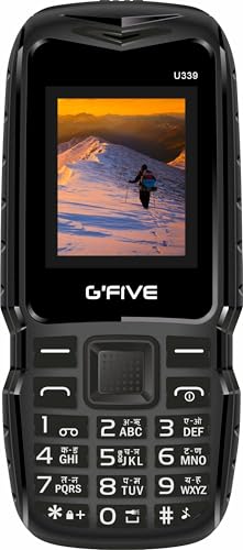 G’Five U339 Feature Phone | 1.8” Display | 3000mAh Battery | Wireless FM Radio | Built-in Flashlight | Dual SIM | Compact Keypad Mobile Phone