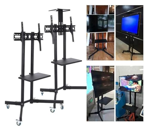 Soporte móvil para TV con ruedas y ajuste de altura miniatura 4