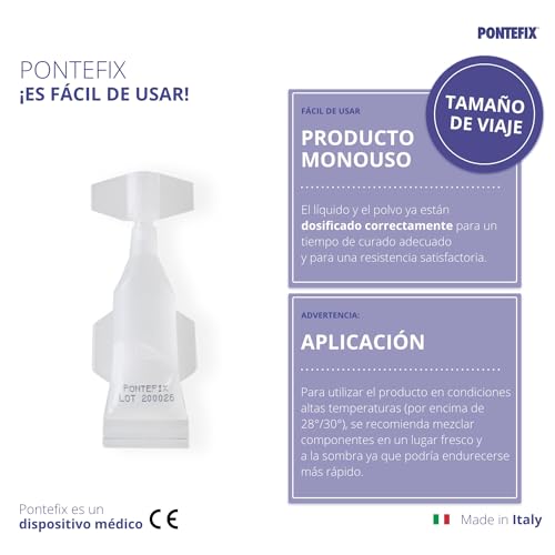 Pontefix Dentalzahnzement - Befestigt Brücken, Kronen und Stiftzähne, Selber Machen