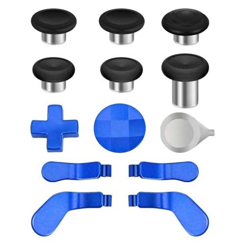Thumbsticks Xbox Elite 2 en métal bleu : joysticks et palettes de rechange premium