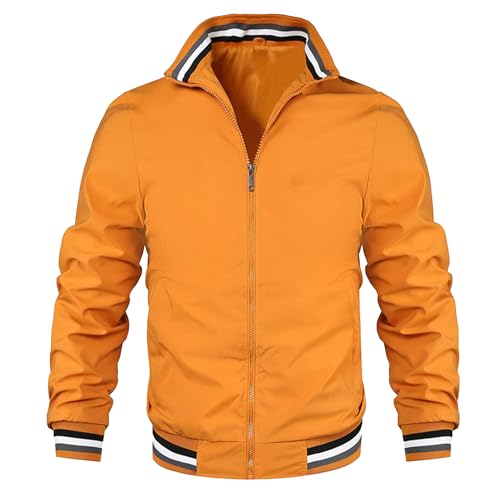 ZDJSWJ Giacca da uomo leggera bomber autunno Giacca sportiva Slim