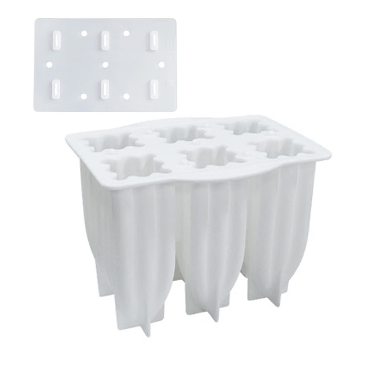 Tsophreniq Silicone Ice Cream Mold with Lid Ice for Pop Mold Cream Popsicles Making Kitchen Silicone Molds