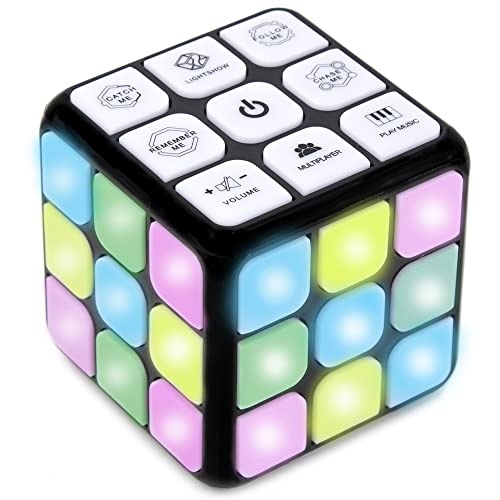Toysery Flashing Cube Electronic Memory & Brain Game. 7-in-1 STEM and Handheld Learning. Ages 8+ Years