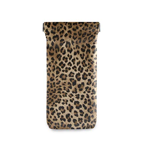 XMCL Animal Leopard Skin Sunglasses Case Portable Multiuse Glasses Holder Pocket Eyeglass Accessories for Women Man, Multicolor, One Size