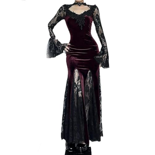 Sommerlicher, leicht durchsichtiger Langer Rock, langärmliges Spitzenkleid...