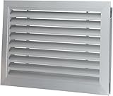 Door Vents for Interior Doors Two Sided, 20” x 12” Door Louver Vent Aluminum Louvered Door Vent Silver Door Air Vent Grille for Bathroom Garage Cabinet