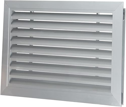 Door Vents for Interior Doors Two Sided 20 x 12 Door Louver Vent Aluminum Louvered Door Vent Silver Door Air Vent Grille for Bathroom Garage Cabinet