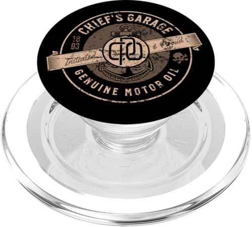 Olio motore originale vintage del capo garage 1893 CPO invecchiato PopSockets PopGrip per MagSafe