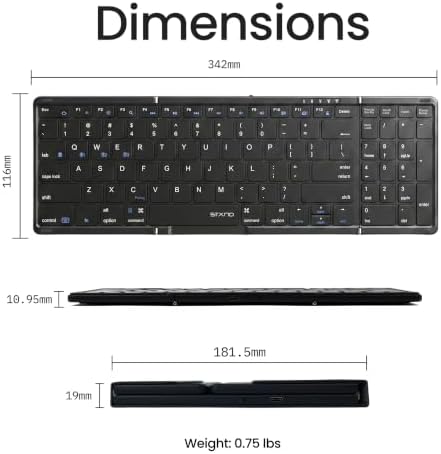 TXND CMD-X Foldable Keyboard and Mouse, Portable Keyboard for Laptop - 1