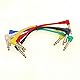 JZK 6 x Bunte Gitarren-Patchkabel mit 1/4 ”6.35 mm rechtwinkliger Monobuchse, 15 cm Gitarren-Patchkabeln für Effektpedal von Patchkabeln für Gitarre, Bass, Ukulele und Pedalboard