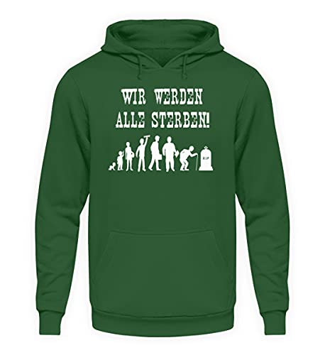 Sweat à capuche unisexe vert ultra confortable avec message philosophique noir