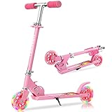 Caractéristiques : notre trottinette pour enfants a une fonction de réglage à trois niveaux. Vous pouvez régler la barre en T de 70,1 cm à 80 cm, de sorte que vos enfants puissent continuer à les utiliser au fur et à mesure qu'ils grandissent sans avoir à acheter une nouvelle trottinette. La trottinette est également équipée d'une fonction de support de pied, de sorte que vous pouvez même vous garer.