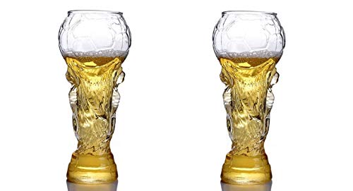 【morningplace】 ビール グラス サッカー ワールドカップ風 ユニーク デザイン お洒落 450ml (2個セット) 【morningplace】 ビール グラス サッカー ワールドカップ風 ユニーク デザイン お洒落 450ml (2個セット)