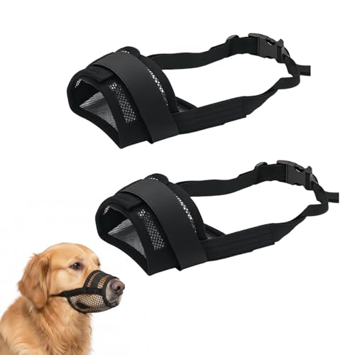 2 Stück Maulkorb Kleine Hunde, Maulkorb Hund, Atmungsaktiver Maulkorb für Kleine Hunde, Verstellbare...