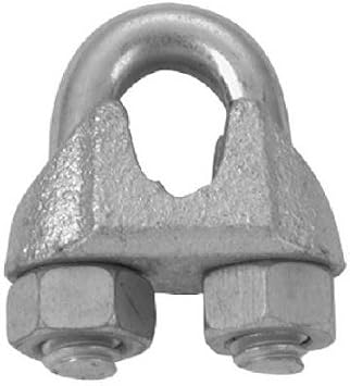 Master Mechanic 3/16" Galvanized Finish Malleable Iron Wire Rope Clip - Quantity of 20