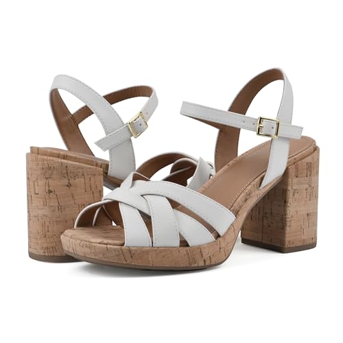 Sandales compensées blanches 40.5 White Mountain Dubonnet - 2