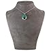 Echmeck Sterling Silver 925 Natural Oval Green Malachite 18x25mm Handmade Pendant Necklace 18+2 inch Chain