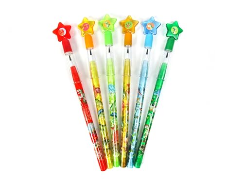 Crayons empilables dinosaures avec gomme pour éviter les mines cassées
