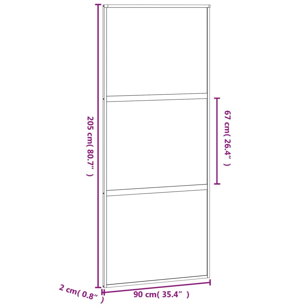 Drzwi przesuwne białe 90 x 205 cm, szkło hartowane i aluminium, materiały budowlane, drzwi, drzwi domowe