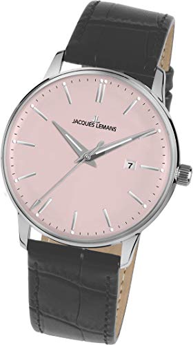 Jacques Lemans Classic n-213 F 42 mm�X�e�����X�X�`�[��Case�J�[�t�X�L���A�N���������Y�r���v