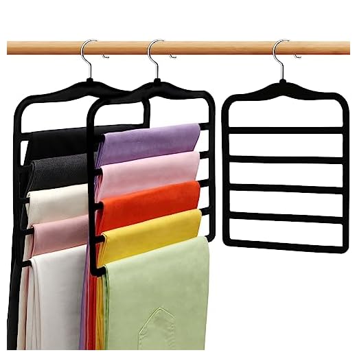 Closet Organizers and Storage, 3 Pack Velvet Pants-Hangers-Space-Saving