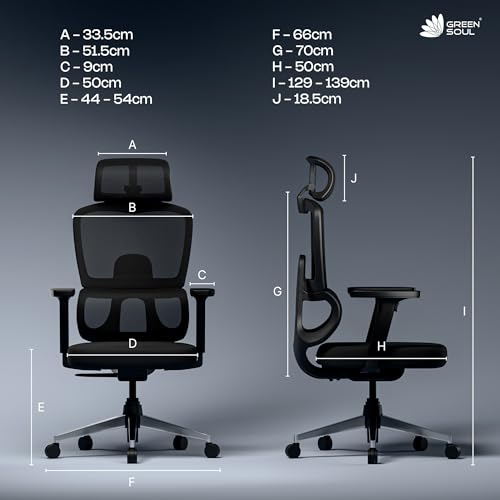 Green Soul Store Green Soul Orion Ergonomic Office Chair, Black - Image 3