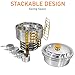 ROVSUN Gold Chafing Dishes for Buffet, 6QT 4 Pack Round Stainless Steel Chafing Dish Set with Lid Holder, Buffet Warmer Set with Stackable Design for Parties Christmas Gatherings Catering Events