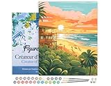 🖌️ TOUT EST INCLUS : Ce kit de peinture par numéros pour adulte contient tout le nécessaire pour réaliser votre tableau : une toile en 40x50cm pré-imprimée parfaitement lisse avec ou sans cadre en bois, 3 pinceaux de marque Figured’Art de différentes tailles, des pots de peintures acryliques emballés sous vide pour une fraîcheur parfaite, 1 guide papier, 1 manuel d’instruction en français et 2 vis et crochets pour la fixation murale. Aucun mélange nécessaire, tout est prêt à peindre !