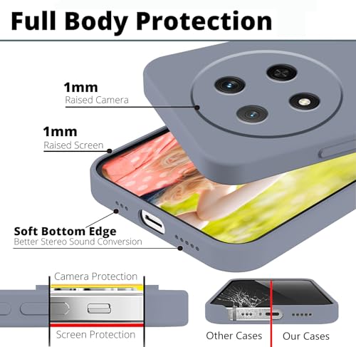 Coque Honor Magic 7 Lite grise fine silicone protège des chocs et rayures - 4
