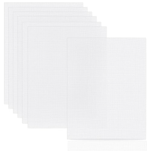 Phinus 7-Piece Plastic Canvas Sheets 10.5 x 13.5 Eye Mesh for Embroidery & Knit Crochet Projects DIY Handicraft Make Dividers