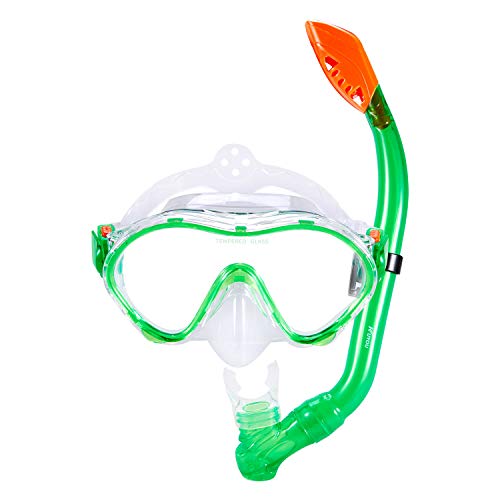 KUYOU Snorkel Set for Kids,Dry Top Snorkel Mask - Anti-Fog and Anti-Leak Easy