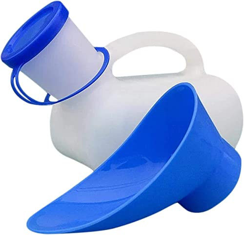 Tragbare Urinflasche für Damen und Herren,Unisex Notfall Urinal Toilette mit Tragegriff&Verschluss,Pinkelhilfe für Festival, Camping,Unterwegs.Pflege Von Bettlägerigen Patienten Geeignet(1000ML) Cover