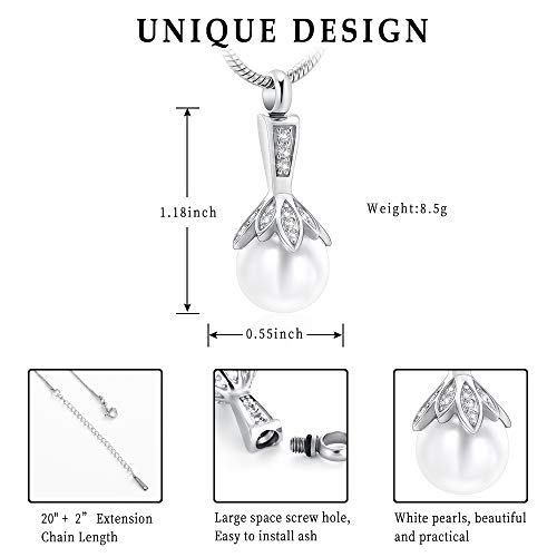 Memorial Jewelry Cremation Jewelry For Ashes Pearl Urn Necklace Jewelry Ashes Holder For Women Ashes Keepsake #TOP1