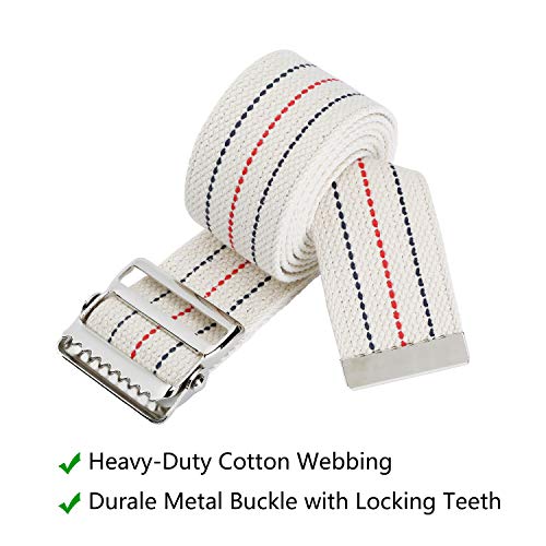 Ypc Gait Belt,Transfer And Standing Assist Aid With Metal Buckle For Seniors,Elderly,Caregiver,Therapist,Occupational And Physical Therapy-60 Lx2 W(Neutral With Stripes) #TOP2