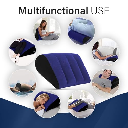 Cojín inflable de cuña para elevación de piernas y alivio postural en la cama 5