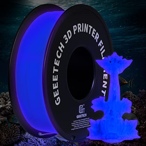 Image of GEEETECH Glow in The Dark PLA Purple Filament, 3D Printing Luminous Filament 1.75mm, Best with UV Lamps, 1kg Spool (2.2lbs), Dimensional Accuracy + /- 0.02 mm, Fit Most 3D Printers