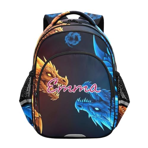 Sac à dos personnalisé dragon école primaire pour garçon et fille 17 pouces