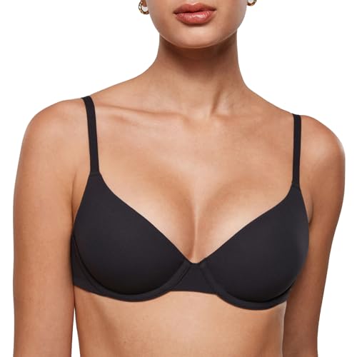 Image of INLYRIC Women's Inbarely Plus Demi Bra Balconette Unlined Underwire No Padding Plunge Bras Comfortable