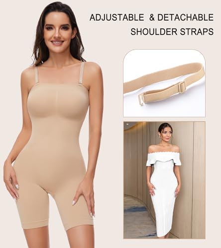 Strapless Shapewear Bodysuit for Women Tummy Control Butt Full Body Shaper2