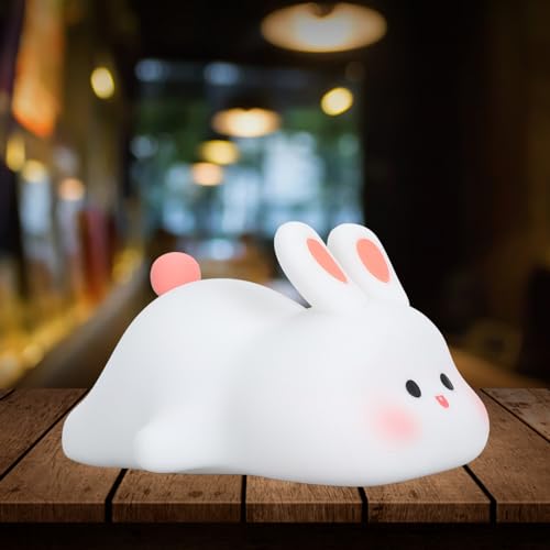 Lámpara nocturna de silicona con conejito USB recargable miniatura 4