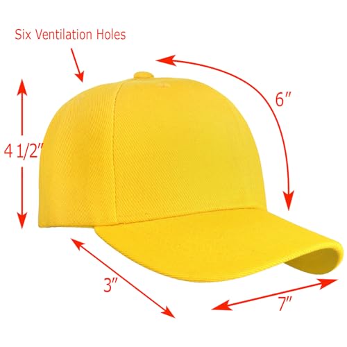 Image of Falari Wholesale Bulk Lot 12-Pack Baseball Cap Adjustable Size Plain Blank Solid Color