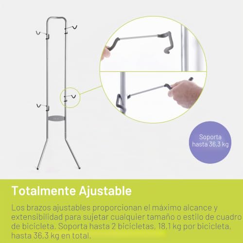 Delta soporte para bicicletas de suelo a techo parking doble vertical para mtb y carretera 4