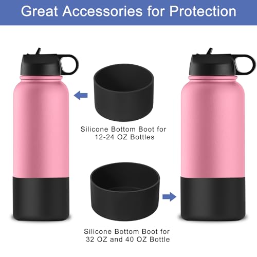 Manchons en silicone vert clair 7 cm pour dessous de bouteille d'eau x2