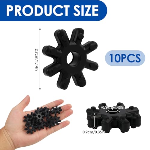 10 Stück Auto Lenksäulenkupplung, Zahnräder 563152K000FFF, flexible Kunststoff Buchse für Lenkung, Austausch Zahnrad Zwischenhebel, Reparaturteil zur Reduzierung von Spiel und Vibration im Lenksystem