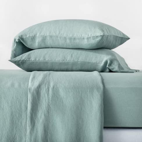 Casaluna Well-Being Hemp Sheet Set (4 Piece) (Green Shade, King (U.S. Standard))