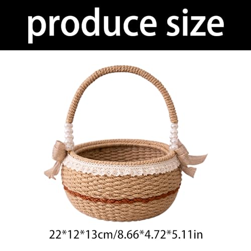 Panier rond tissé grande capacité pour chambre d'enfant