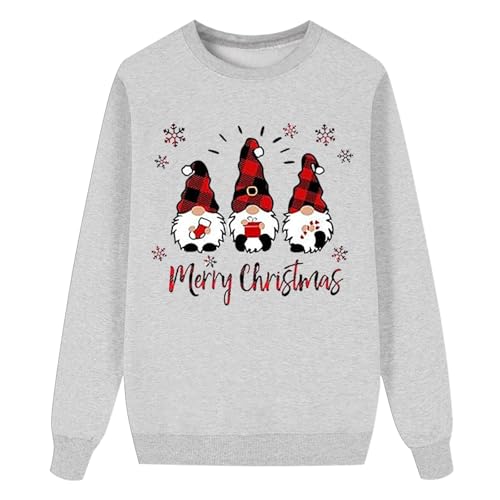 Zilosconcy Prendas De Natal Mulher, Jersey Familia Navidad Mujer Hombre Niño Sudaderas Camisetas Manga Larga Invierno Jerseys Tops Cuello Redondo Christmas Ropa Pullover Talla Grande Renos Blusas