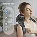 COMFIER Kabelloses Nackenmassagegerät mit Wärme, 4D Kneten Nacken und Schulter Massagegerät, Shiatsu Nacken Rückenmassagegerät Kissen, 2 Heizstufen, Geschenke für Mama Papa