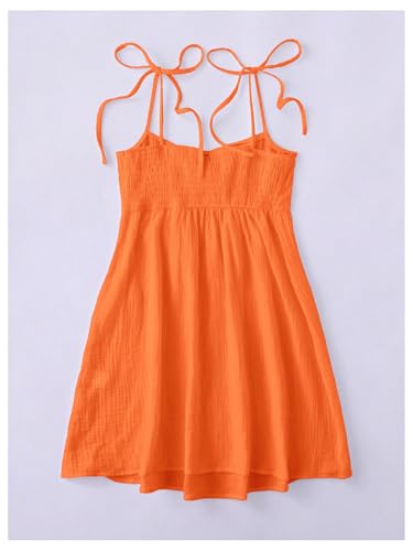 Image of SOLY HUX Women's Summer Cami Sun Dress A Line Tie Shoulder Y2k Cute Casual Short Mini Beach Babydoll Dresses