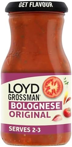 Loyd Grossman Italian Bolognese Sauce, 350 g Jar (1-Pack)